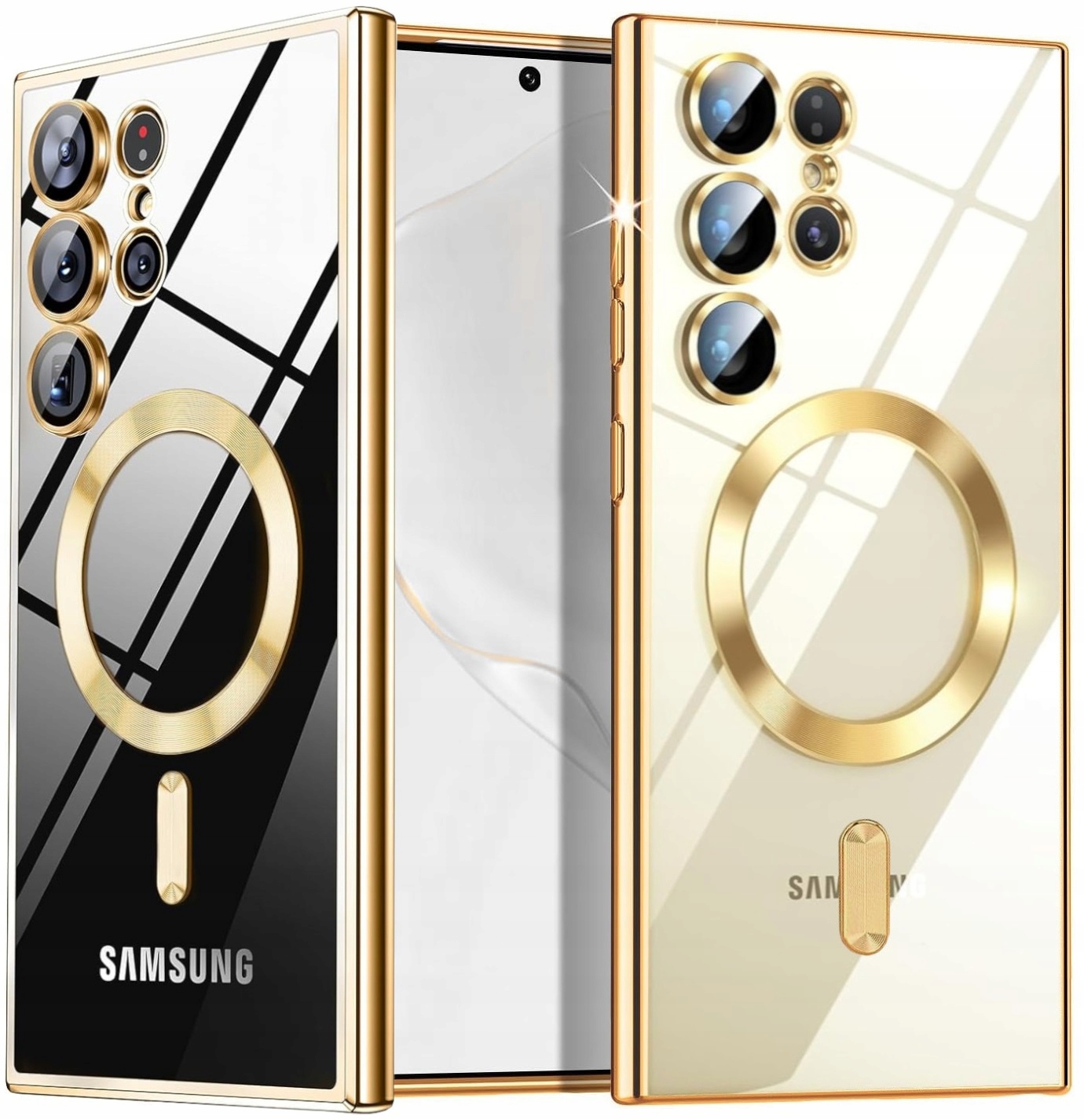 Zadné strany BOU pre Samsung Galaxy S24 ULTRA MagSafe Glamour bezfarebné
